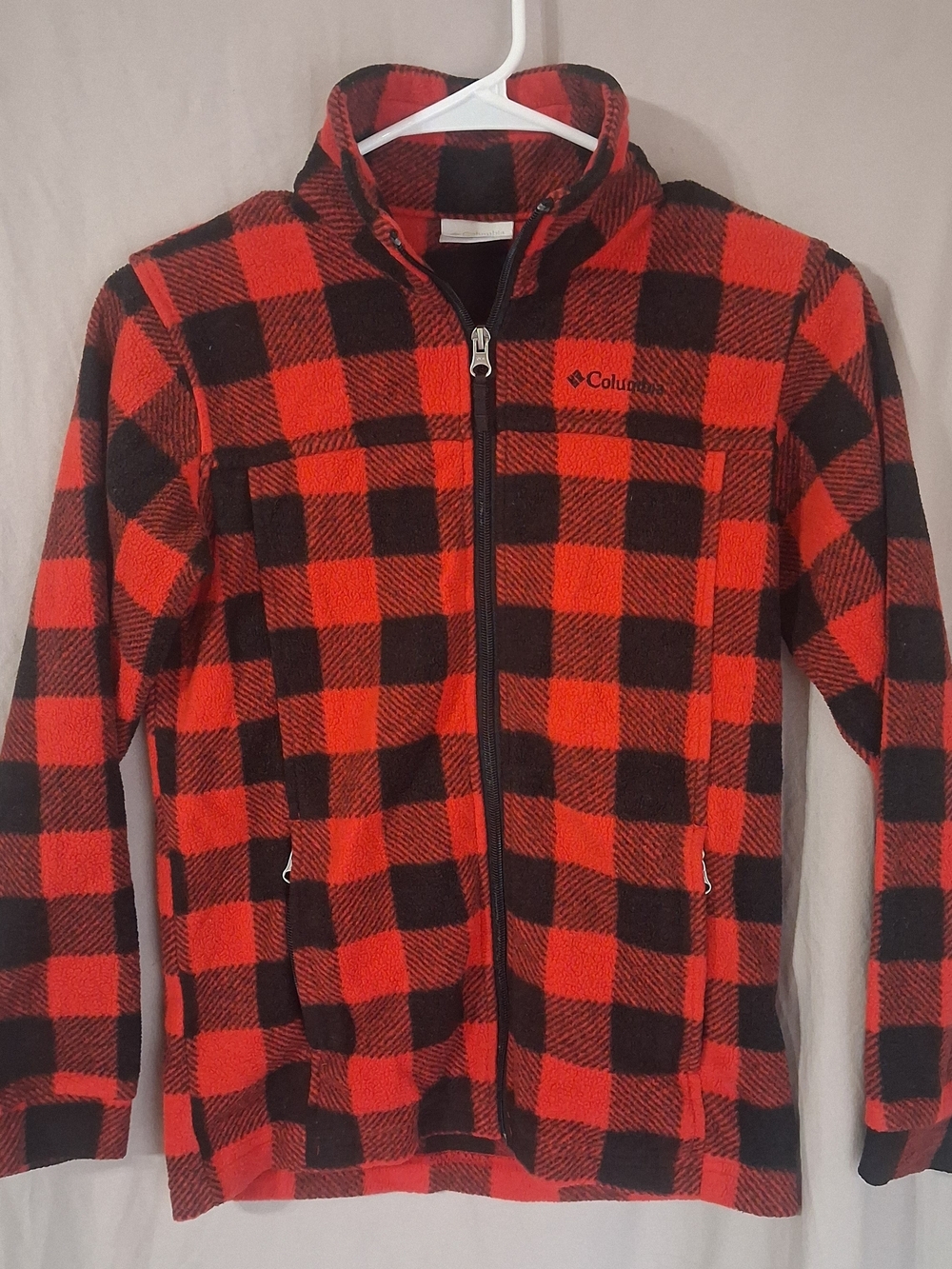 Columbia Kids' Red & Black Buffalo Plaid Fleece Jacket